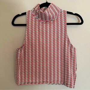 Free People turtle neck sleeveless dressy crop top